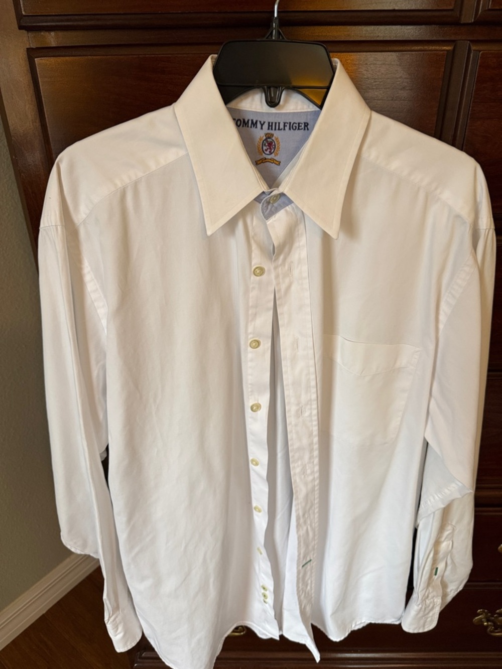 Tommy Hilfiger White Men's Long-Sleeve Dress Shirt